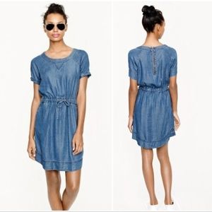 J Crew Lightweight Washed Chambray Dress